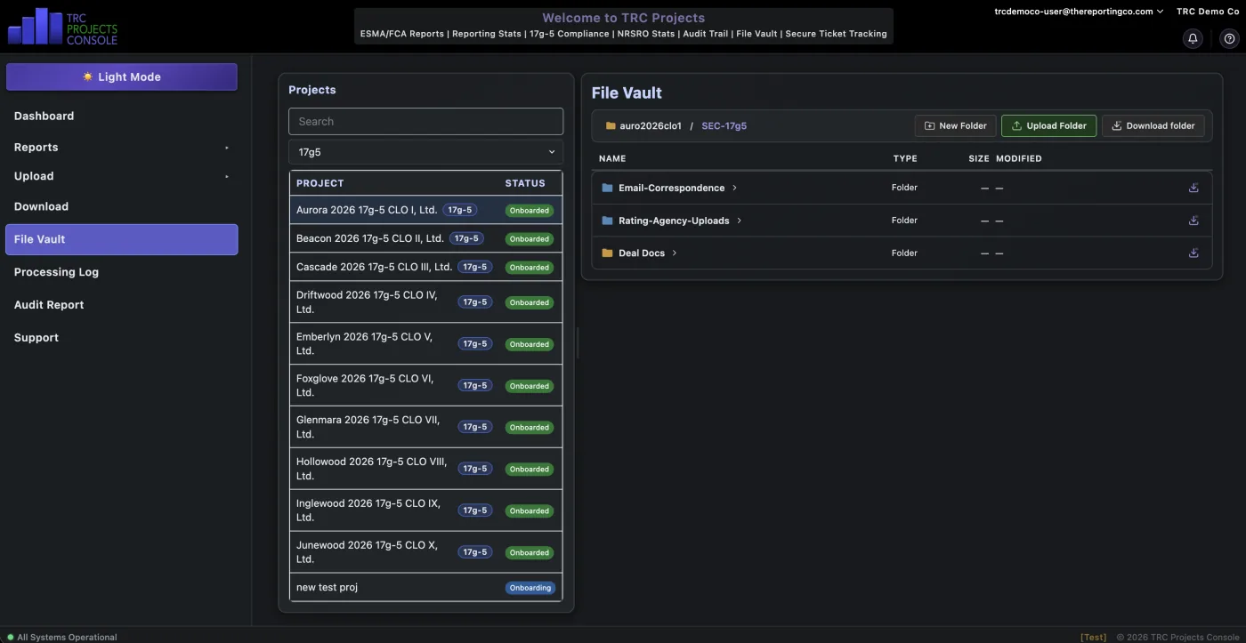 Deal folder structure inside TRC FileVault